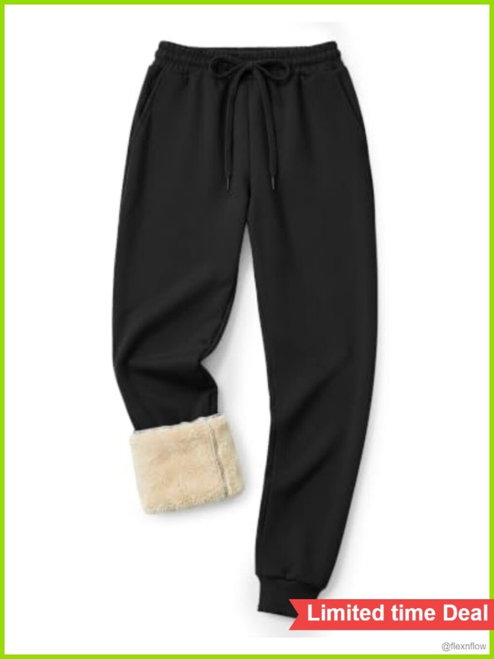 Men's Fleece Lined Thermal Sweatpants Sherpa Joggers Winter